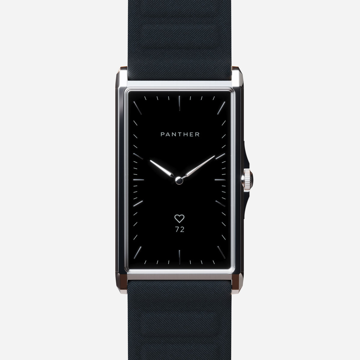 Solstice Large Natural Steel with Charcoal Magnetic Fabric band