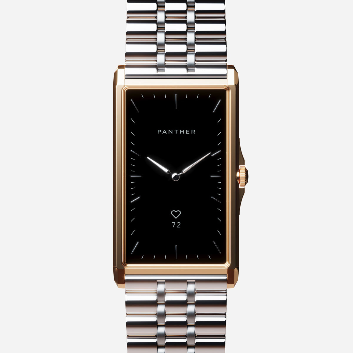 Solstice Large Gold Plated case with Ultra Link Stainless Steel band