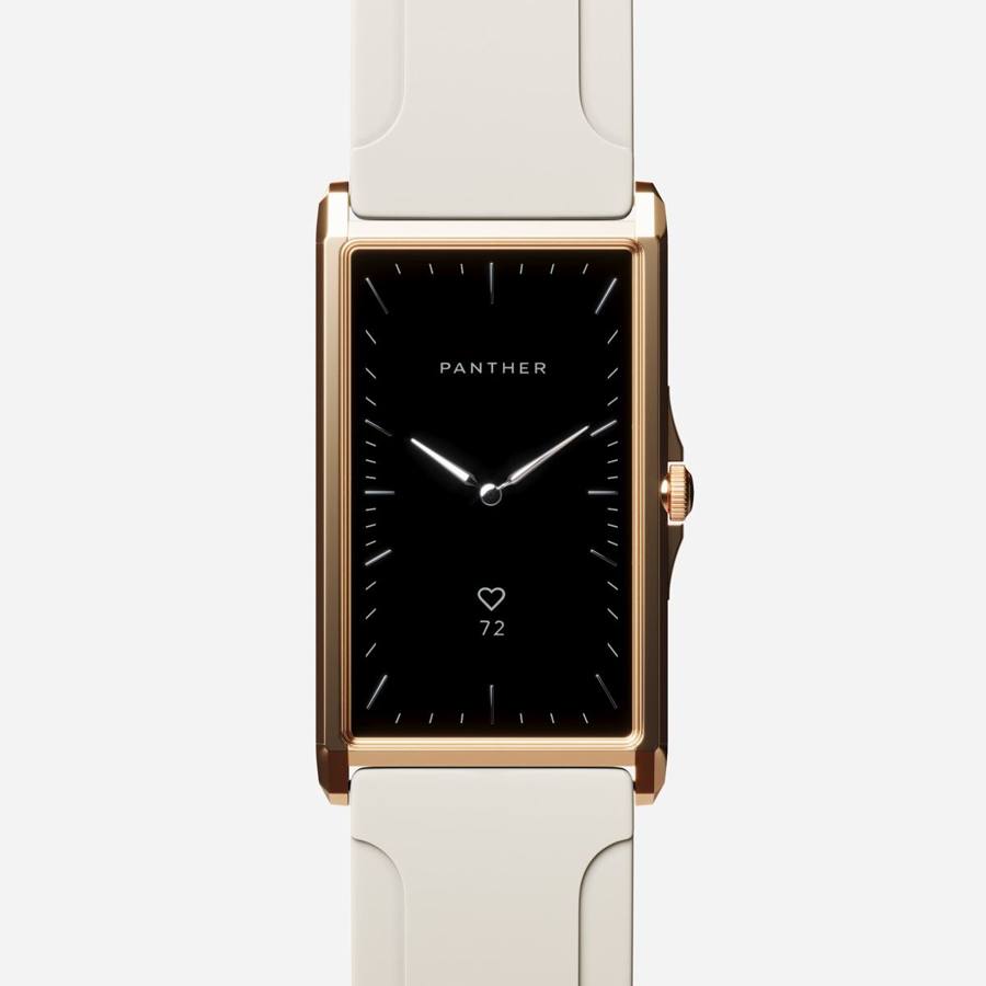 Solstice Gold Plated with Light Taupe Sculpted Rubber band
