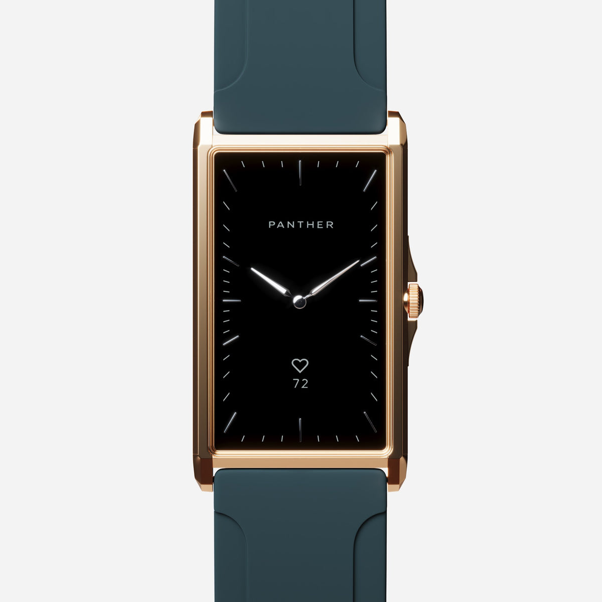 Solstice Large Gold Plated with Classic Blue Sculpted Rubber band